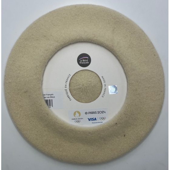 Béret Officiel Allez Les Bleus Ecru - Le Béret Français