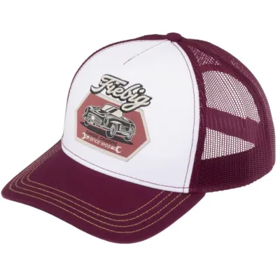 Burgundy Cotton Classic Cruising Baseball Cap - Traclet Reference: 21955| Chapellerie Traclet