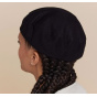Black Cotton Feathers Beret - Heritage by Laulhère