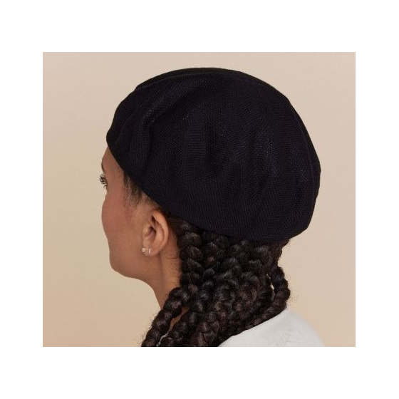 Black Cotton Feathers Beret - Heritage by Laulhere