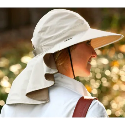 Sundancer Cap with Beige Neck Flap UPF50+ - Traclet  reference 21975 Traclet hat shop