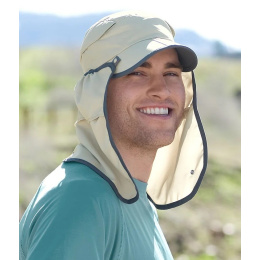Sun Guide Beige Neck Cover Cap UPF 50+ - Traclet