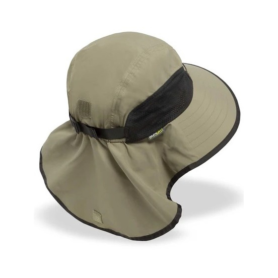 Adventure Neck Guard Cap Olive UPF 50+ - Traclet