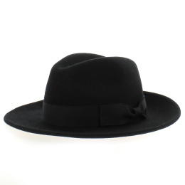 Chapeau Fedora Noir en Feutre Laine