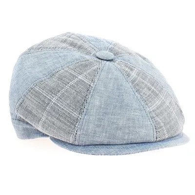 Blue Denim Newsboy Cap