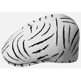 Swerve 504 Black & White Flat Cap - Kangol
