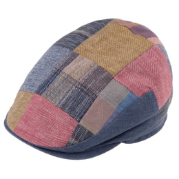 Naples Flat Cap Linen & Cotton Patchwork - Traclet