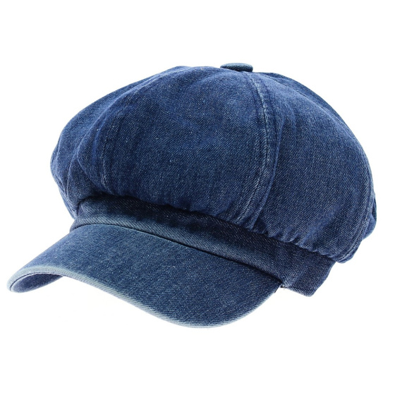 Jansper Newsboy Cap Washed Blue Denim - Traclet