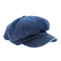 Jansper Newsboy Cap Washed Blue Denim - Traclet