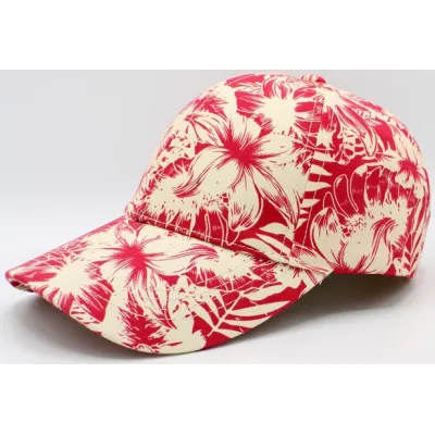 Casquette Baseball Fleurs Hawaï Rose & Beige - Traclet