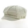 Beige Cotton Newsboy Cap