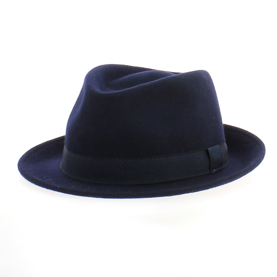 Chapeau Trilby Feutre Laine Marine