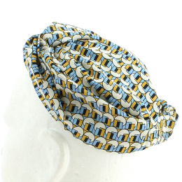 Nœud Turban Motif Rétro Multicolore
