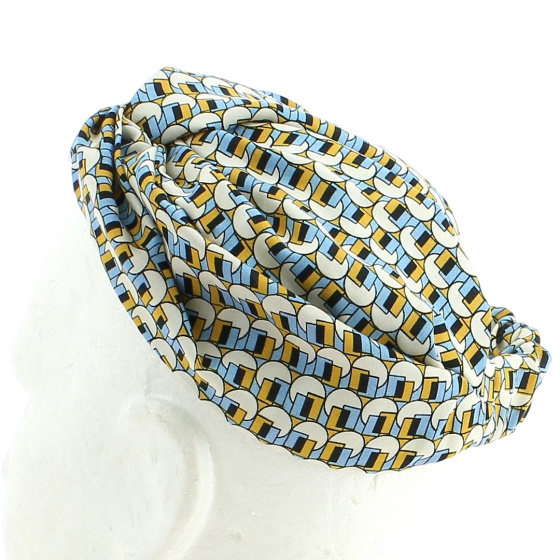 Multicolored Retro Pattern Turban Knot