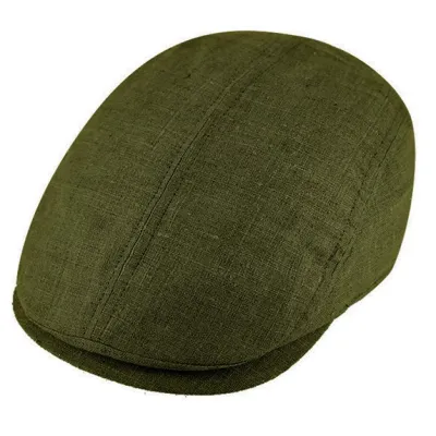 Flat Cap Prato Linen Khaki - Traclet Reference: 22076| Traclet Hatmakers