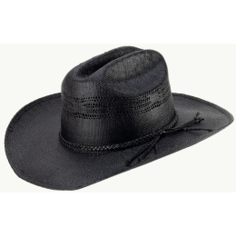 Chapeau CowBoy Gunlock Paille Noir - SCIPPIS - Traclet