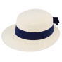 Casquette Palerme Grande Visière Naturel Ruban Marine - Traclet
