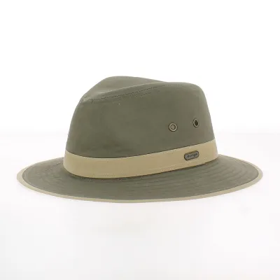 Auckland Traveller Hat Khaki & Hazelnut Cotton - Traclet ref 22077 traclet hat shop