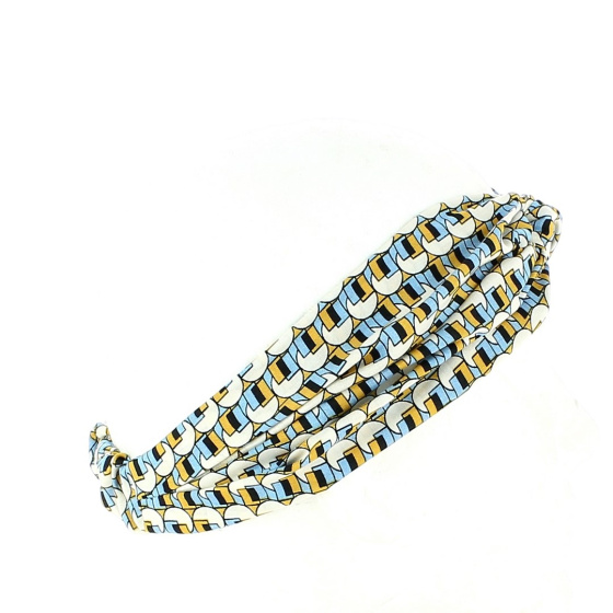 Multicolored Retro Pattern Turban Knot