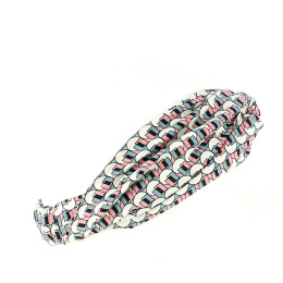 Nœud Turban Femme Rose & Bleu