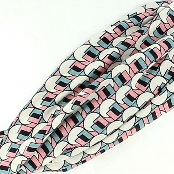 Women's Pink & Blue Turban Knot