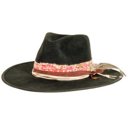 copy of Bushwick Traveller Hat Wool & Leather Black - American Hat Makers