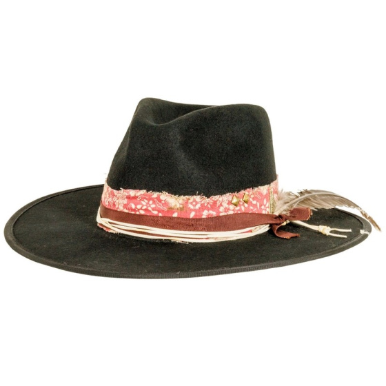Chapeau Traveller Onyx Laine Noir - American Hat Makers