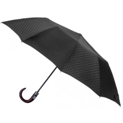 Men's Medium Folding Umbrella Black - Piganiol Reference: 22106 - Traclet hat shop