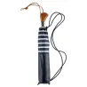 Parapluie De Golf Pliant Automatique Marinière UPF 50+ - Piganiol référence 22108 chapellerie traclet