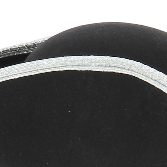 Black Wool Felt Foldable Tricorn - grey trimming