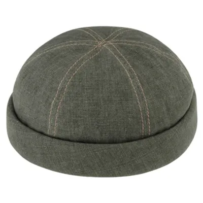 Docker Cooper Linen Beanie Olive - Traclet Reference: 22142| Traclet Hat Shop