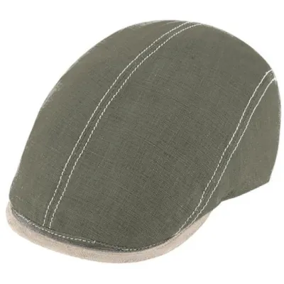Casquette Bombée Giovanni lin Olive - Traclet