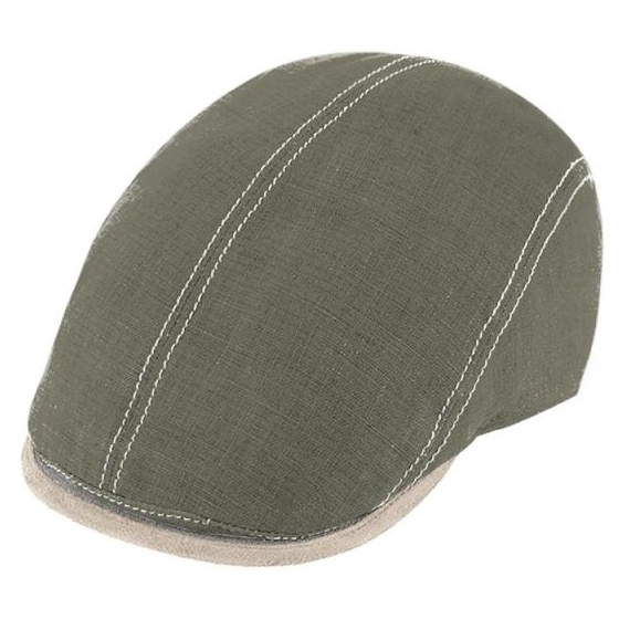 Casquette Bombée Giovanni lin Olive - Traclet
