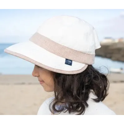 Casquette Fille Louison Jugulaire Anti-UV Vieux Rose - Soway
