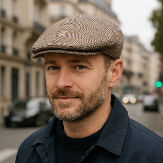 Piemonte Cotton Beige Flat Cap - Traclet