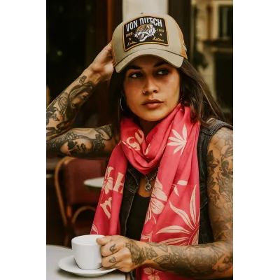 Chèche Tiki Surf Rose - Von Dutch