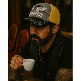 Rock Xavier Baseball Cap Grey & Yellow - Von Dutch