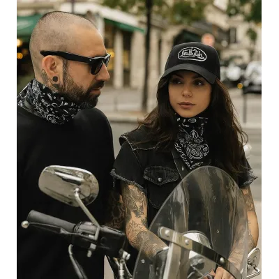 Bandana Santa Clara Coton Marine - Von Dutch Reference : 22168| Chapellerie Traclet