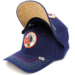 Navy Cotton Scooter Baseball Cap - Woed