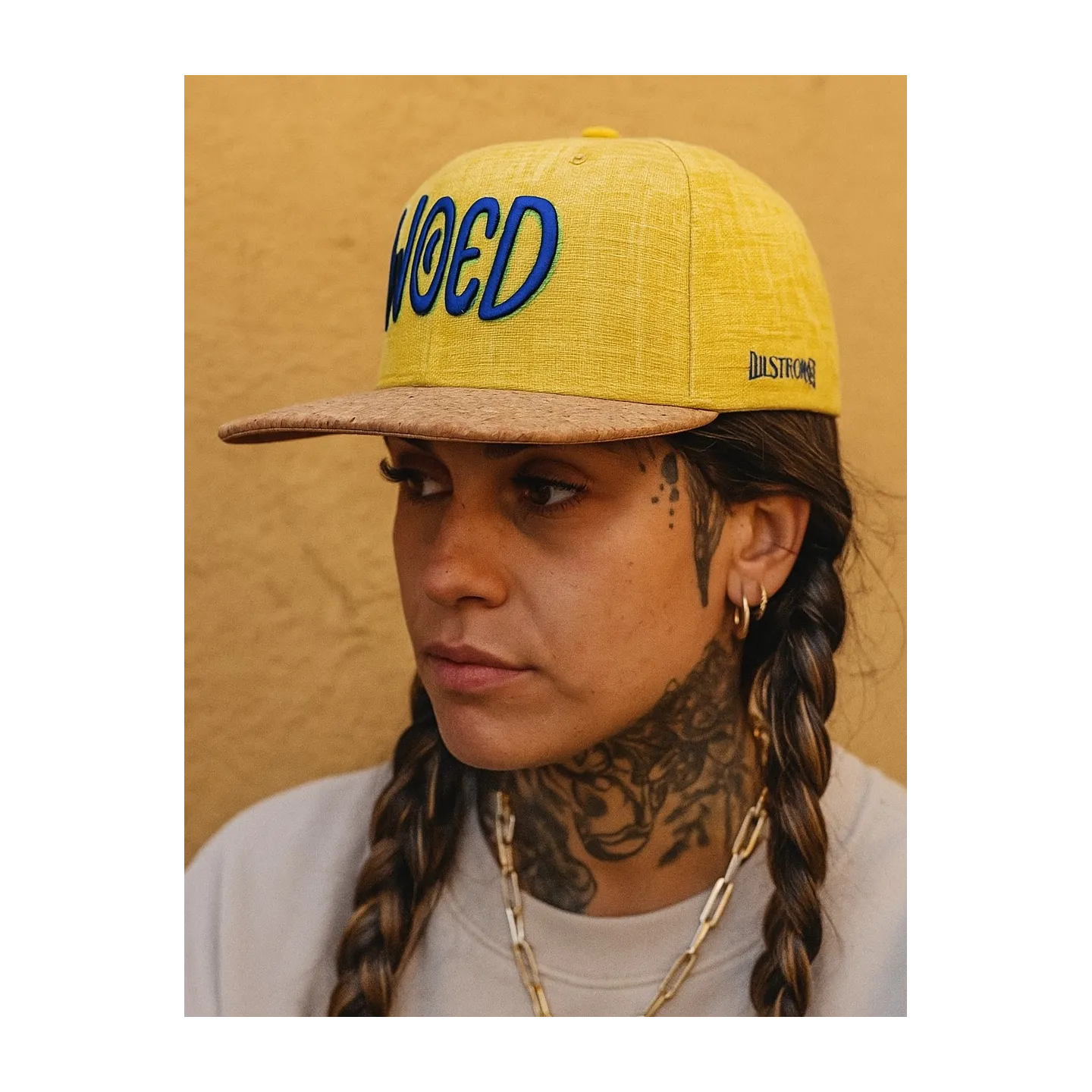 Ilustronauta Mustard Yellow Snapback Cap - Woed Reference: 22176| Traclet Hat Shop
