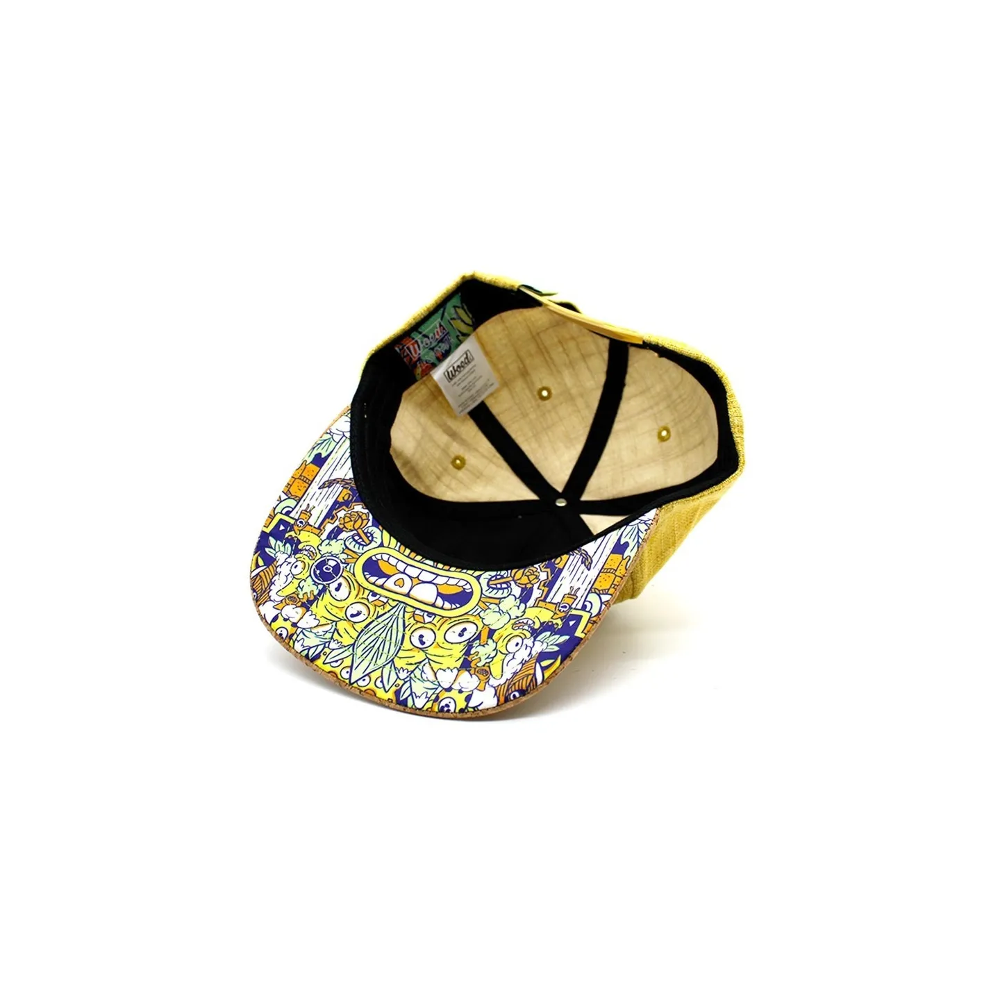 Ilustronauta Mustard Yellow Snapback Cap - Woed Reference: 22176| Traclet Hat Shop
