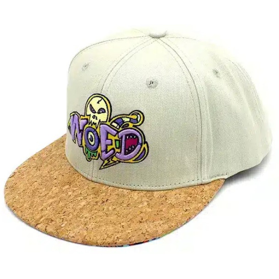 Grey Denim Pixel Kaiju Snapback Cap - Woed