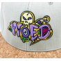 Grey Denim Pixel Kaiju Snapback Cap - Woed
