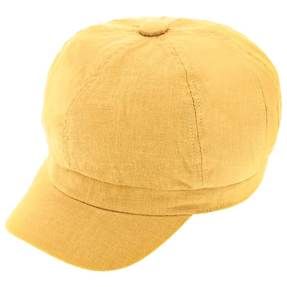 Ventura Linen & Cotton Newsboy Cap - Traclet