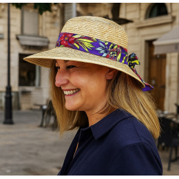 Casquette Grande Visière Alameda Paille UPF 50+ - Traclet