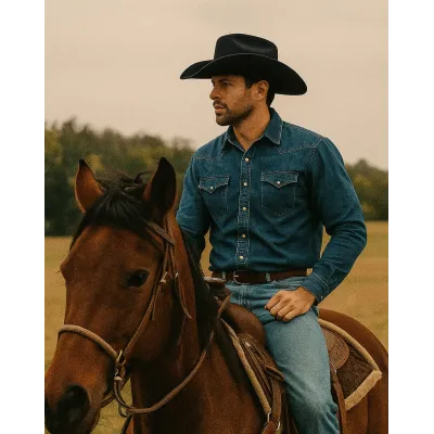 Chapeau Cowboy Skyline 6X Feutre Poil Noir - Stetson