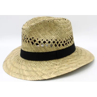 Chapeau Traveller Gardener Paille Ruban Noir - Traclet