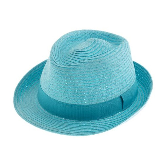 copy of Pine Green Paper Straw Trilby Hat - Traclet