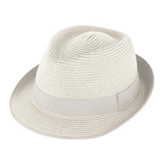 Natural Paper Straw Trilby Hat - Traclet