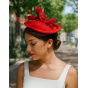 Red Velvet Veil Ceremonial Hat